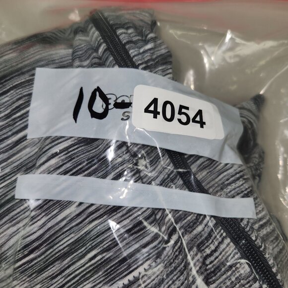 Athleta XS Womens Hooded Zip-Up Jacket Grey & Black Striped Thumbholes 4054 - Picture 8 of 8